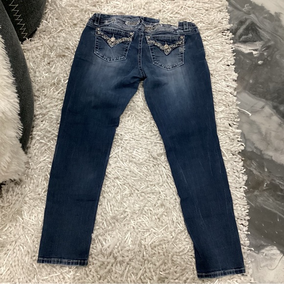 Miss Me Blue Skinny Jeans - Size 33 - Picture 3 of 7